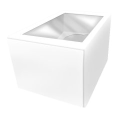 Коробка на 2 капкейка с окошком Белая 16х10х8 см