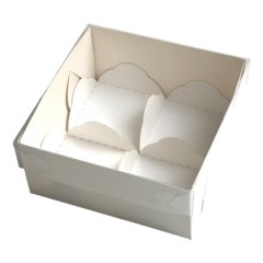 Коробка для 4 моти с окном Белая 12х12х5,5 см 70901