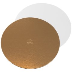 Подложка под торт Золото/Белый ForGenika 1,5 мм 18 см 50 шт