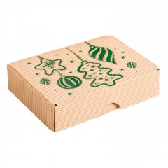 Коробка для сладостей Новогодние игрушки Крафт 21х15х5 см 4996063