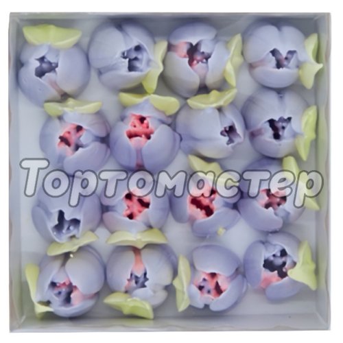 Сахарное украшение безе Тюльпаны Фиолетовый 60 г ТК005