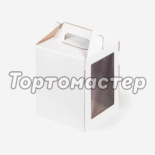 Коробка для торта/кулича без ложемента белая 16х16х20 см 020800 ф