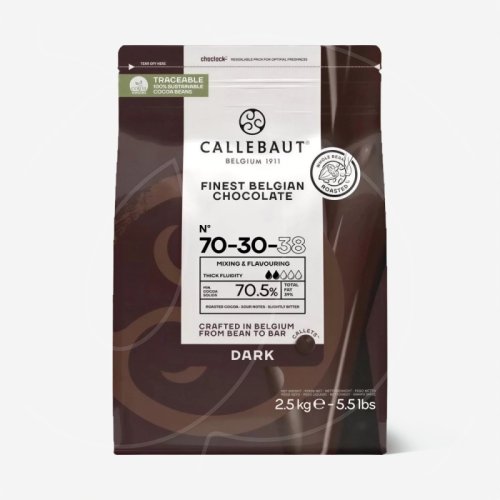 Шоколад горький CALLEBAUT 70,5% 250 г 70-30-38NV-595,  70-30-38RT-U71  фасовка