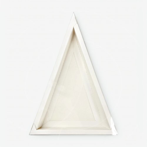 Коробка для сладостей с прозрачной крышкой Белая 24х16х3,5 см 