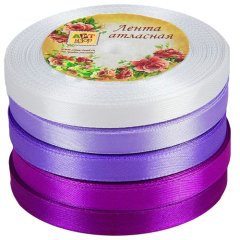 Набор лент для декора и упаковки Оттенки фиолетового 10мм 5 шт 2611791