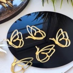 Набор топперов декоративных Бабочки контур Золото 5 шт 
