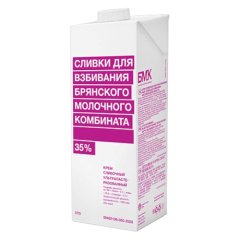 Сливки БМК 35% 1 л 