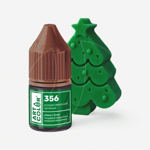 Краситель пищевой гелевый жирорастворимый Art Color "Choco Рождественский зелёный 356" 12 мл ACH-5617-12