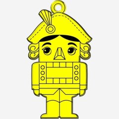 Топпер декоративный акриловый Бирка "Щелкунчик " Золото 6х3 см ТСК392, 150 ₽ Топпер декоративный акриловый Бирка "Щелкунчик " Золото 6х3 см ТСК392