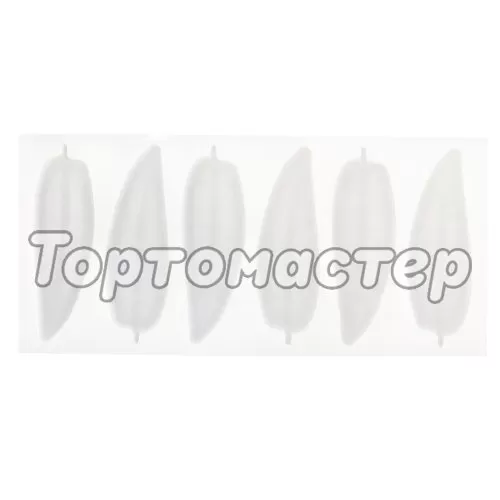 Молд силиконовый "Перья" 9 см 6 шт сф-4