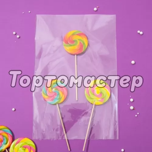 Пакетик прозрачный для сладостей 9х15 см 100 шт Пак-1