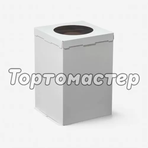 Коробка для торта с окном белая 30х30х45 см 430451, ForG COMFORT I W W 300*300*450 S 