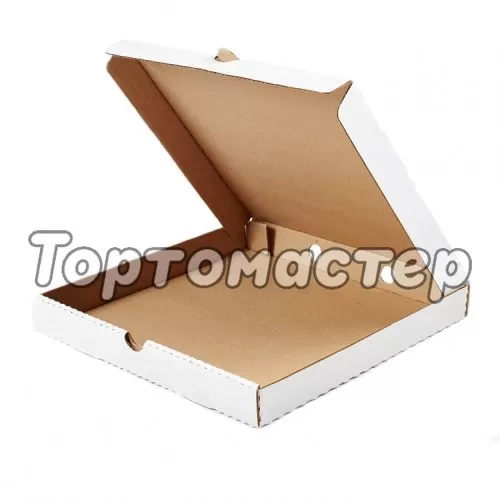 Коробка для сладостей белая 25х25х4 см 