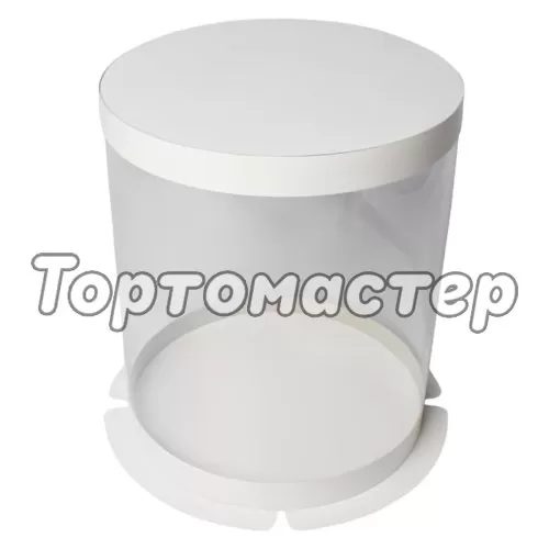 Коробка для торта тубус белая 30х42 см 682