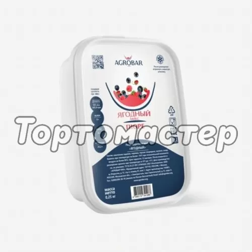 Пюре замороженное AGROBAR Ягодный микс 250 г 