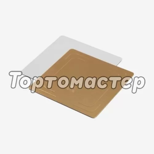Подложка под торт  Золото/Белый 3,2 мм 30х30 см 10 шт ForG BASE 3,2 G/P 300*300 S*