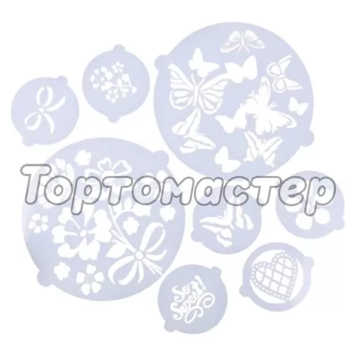 Набор трафаретов кулинарных "Букеты" 8 шт 1151936