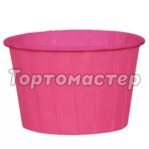Капсула бумажная с подворотом Ярко-розовая D50 H40 1 шт 36675