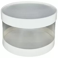 Коробка для бенто-торта, пирожных, зефира белая 12х7 см 070480