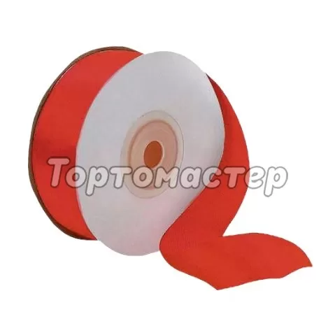 Лента для декора и упаковки Атласная Красная 2,5 см 69-25