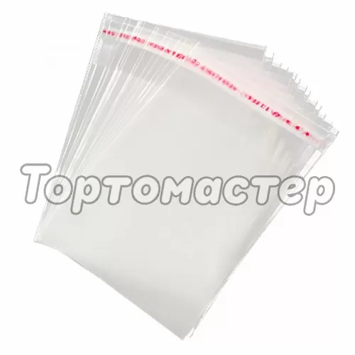 Пакет прозрачный с клеевым клапаном для сладостей 10х20 см 100 шт 6912416