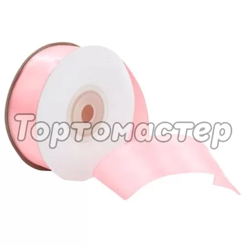 Лента для декора и упаковки Атласная Нежно-розовая 5 см 46-50