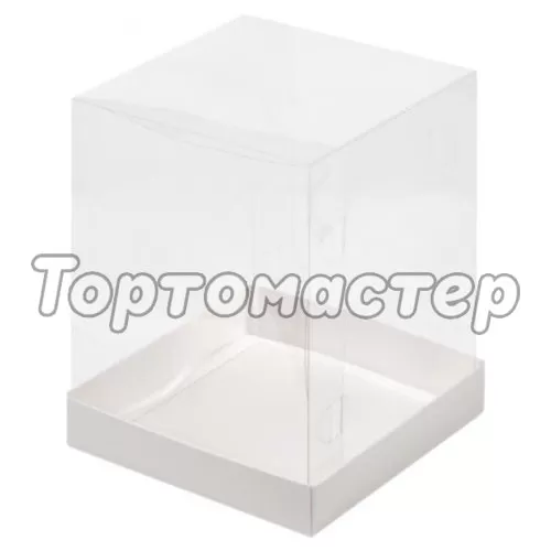 Коробка для шоколадной фигурки белая 10х10х14 см КУ-644